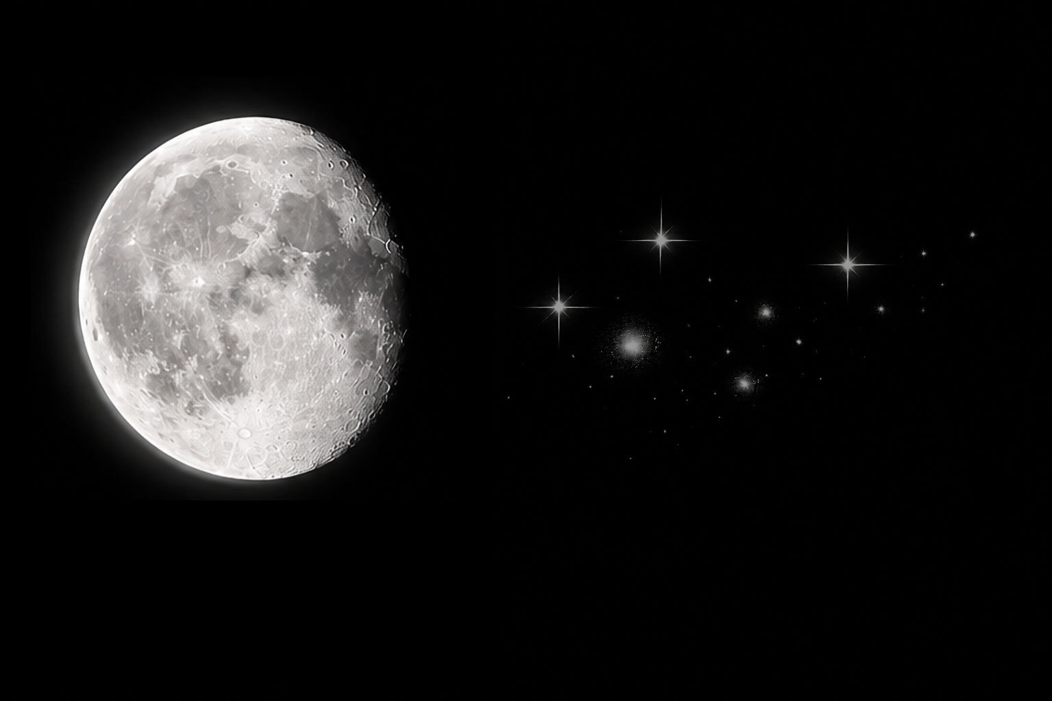 Selûne is visible as a waning gibbous moon